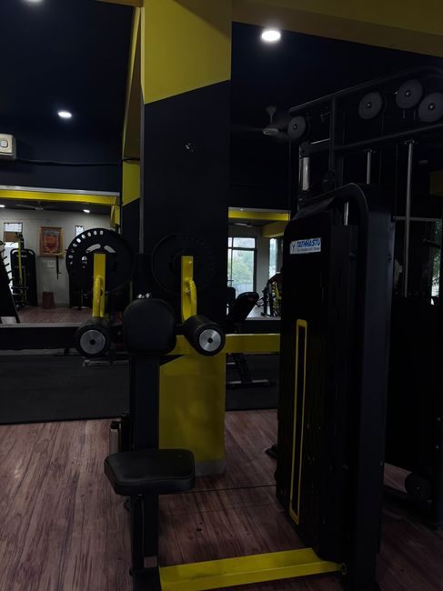 Selectorized pin-loaded chest and back strength machines at Tathhastu Fitness