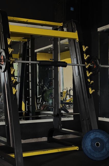 Commercial 3D guided Smith machine and squat rack at Tathhastu Fitness Indore